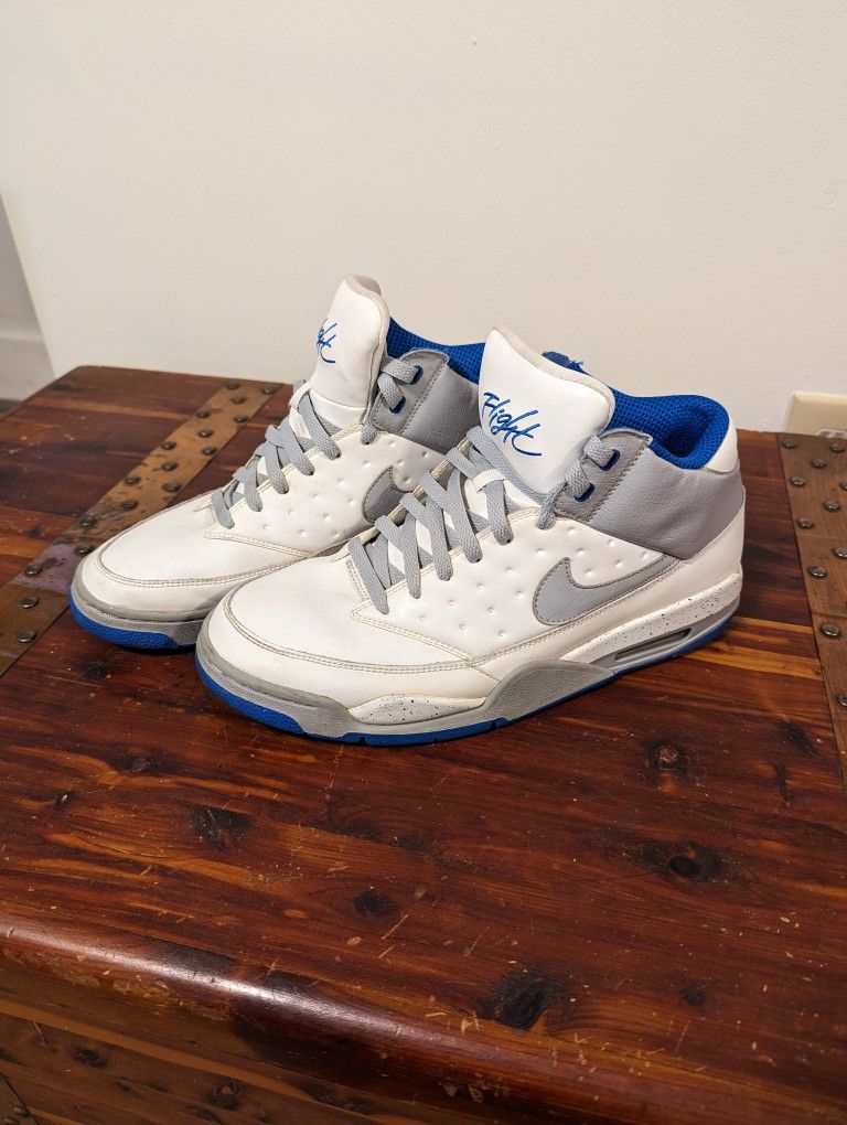 Nike Air Flight '89 White-Blue Speckle 11.5 Men's Shoes 