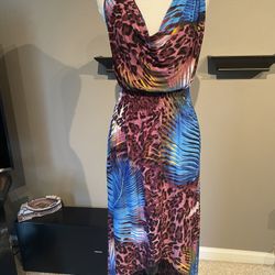 Animal and palm print Dress