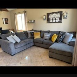 Beautiful Dark Grey Sectional Couch From Jerome's 