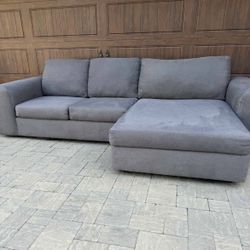 Grey Couch  Need Gone Today Make An Offer