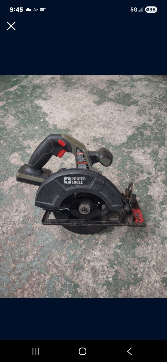 Porter Cable 18v Circular Saw (Tool Only) It's Available