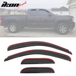 Fits 2007-2014 Silverado Sierra 1500 2500 HD Extended Cab Window Visors In-Channel