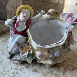 Vintage Porcelain Planter Pot 