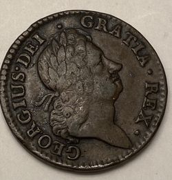 1723 WOODS HIBERNIA COLONIAL HALF-PENNY