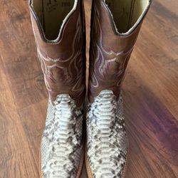 R Watson Phyton White Boots 