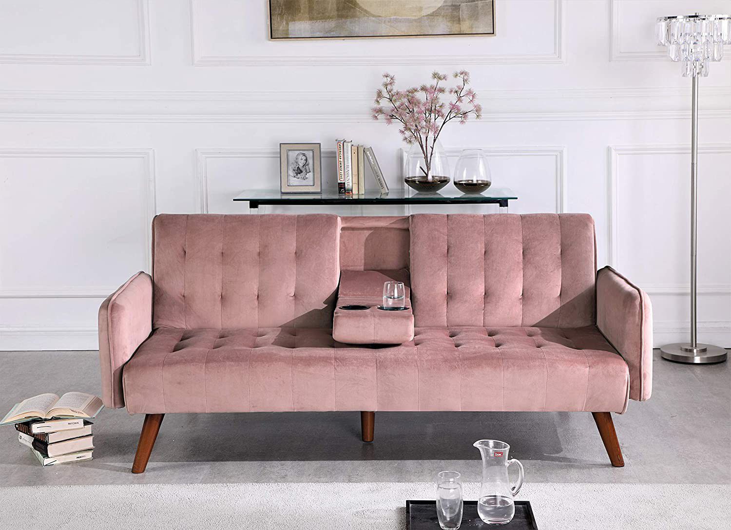 Convertible Pink Sofa