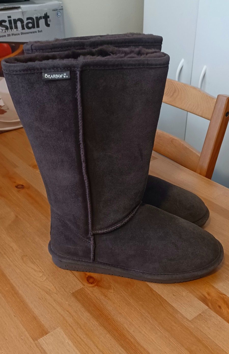 Bearpaw Tall Chocolate Brown Boots Women's Size 9