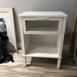Nightstand White Small With Drawer