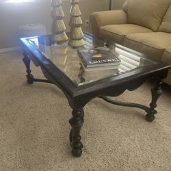 Black Glass Coffee Table 
