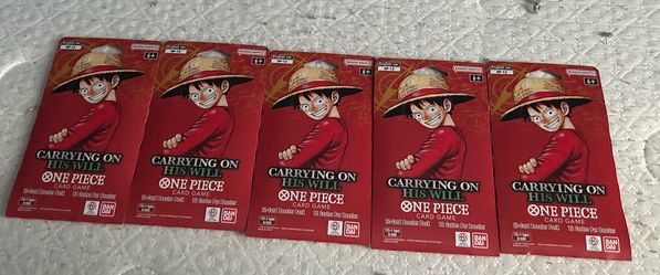 One Piece TCG Carrying On His Will 5x Sleeved Booster Packs