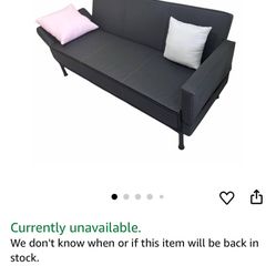 Like New Genuine Leather Sofa/Bed/Futon