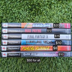 PS2 lot - 6 games - $50 for all
