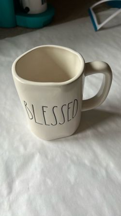 Rae Dunn BLESSED 16 oz Coffee Tea Mug Artisan Collection By Magenta