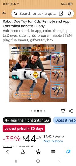 Bran new robotic dog with remote does a lot moves