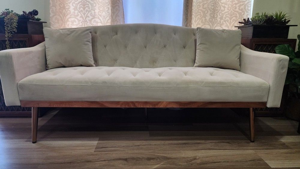 Velvet Upholstered Sofa Bed
