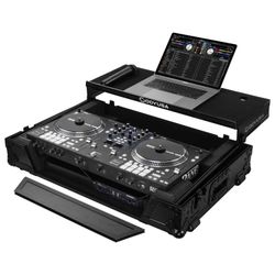 Odyssey FZGSRANEONEW1BL DJ Flight Case for Rane One with 1U Rack Space and Glide Platform - Black
