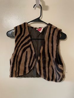 Faux Fur Animal Print Vest