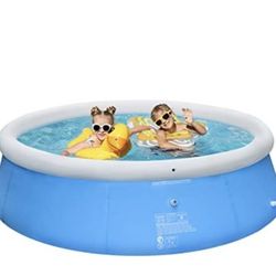 8ft x 27in Decorlife Easy Set up Inflatable Pool for Kids and Adults. New