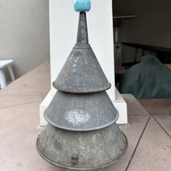 Vintage Metal Funnel Christmas Tree