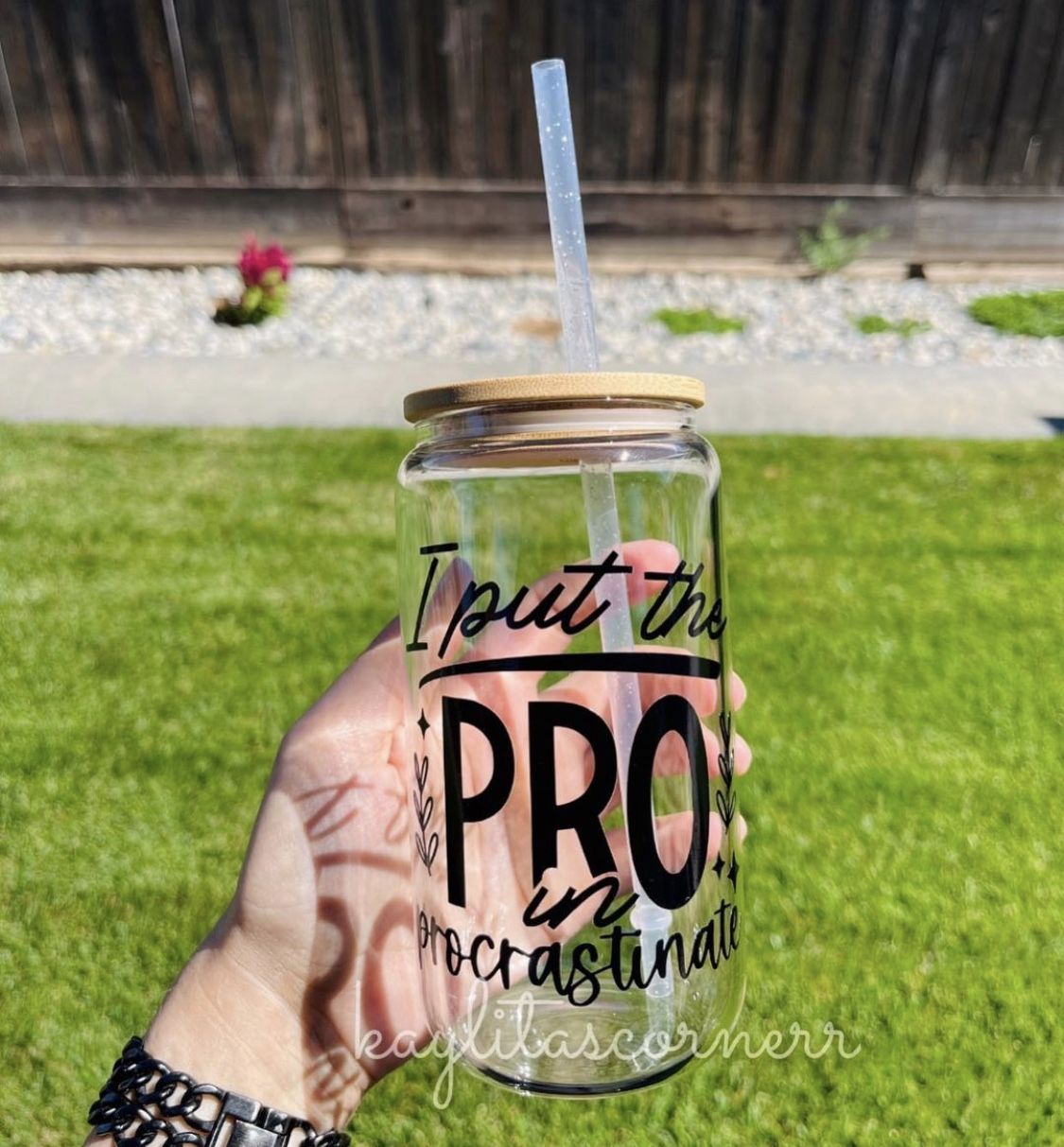Procrastinator Glass Can