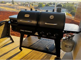 Pit boss Pro Series combo smoker-Bar-B-Que with custom cover.