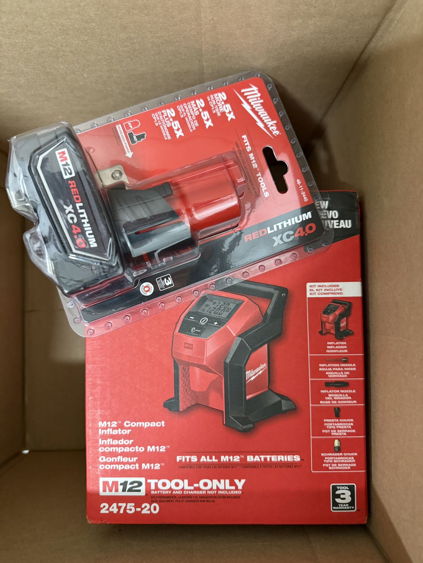 M12 Inflator With 4.0 Battery 