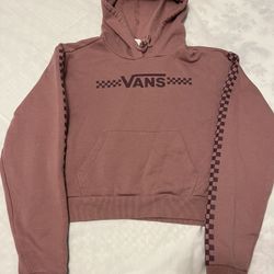 Vans Pink, Checkerboard Cropped Hoodie