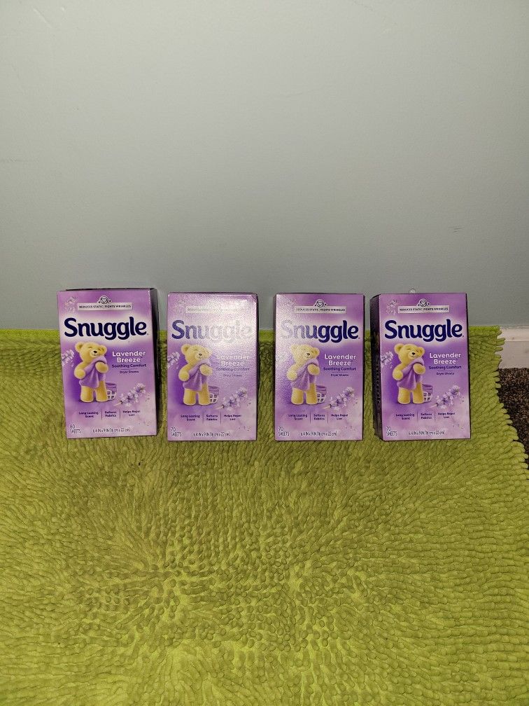 4 Snuggle Lavender Breeze Dry Sheets