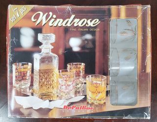 DeValbor Fine Italian Design Windrose 7 Piece Glass Set By Cerve