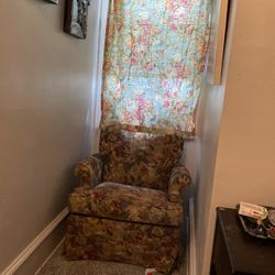 Chair And Matching Curtains