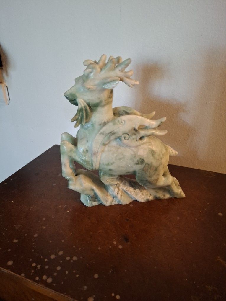 Carved Jade Stag