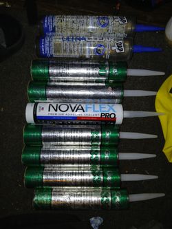 Mixed Lot of Caulk and Sealant Tubes