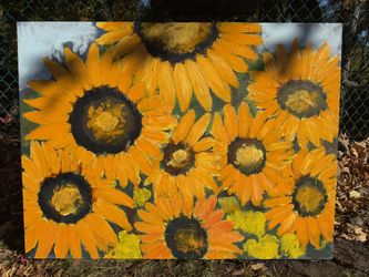 Sun Flowers Oil Painting 