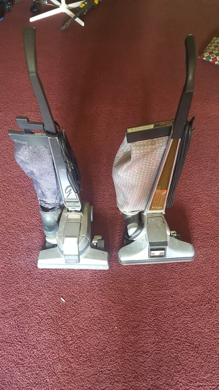 To Vintage Kirby vacuum cleaners