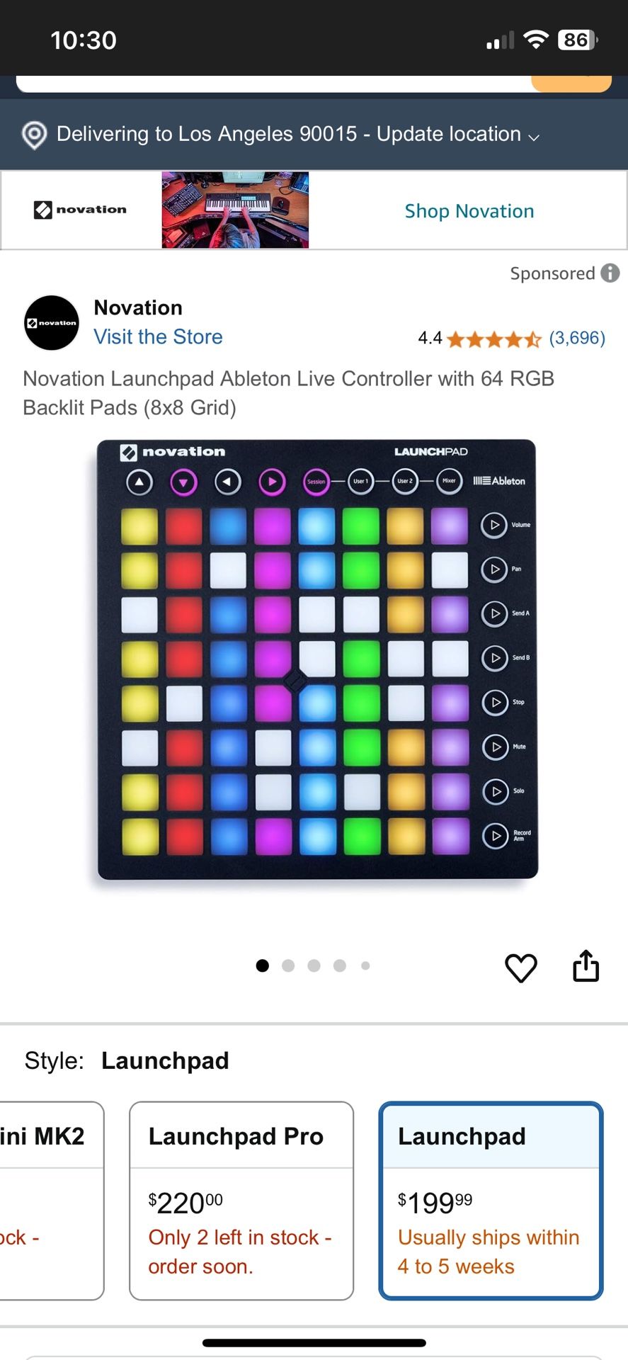Novation Launchpad Ableton Live Controller