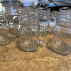 LOT of 6 Pottery Barn Mason Mugs Cups 