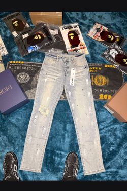 purple jeans