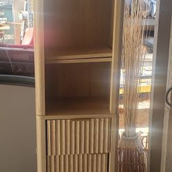 Tall Fluted Cabinet with Shelf