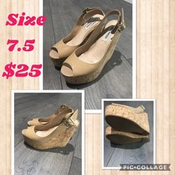 Worn once Steve Madden wedge 7.5