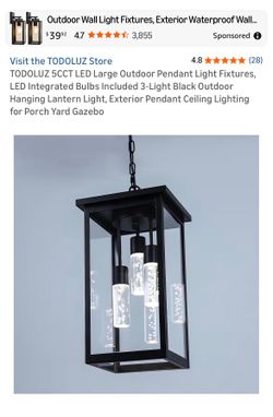 5CCT LED Large Outdoor Pendant Light Fixtures