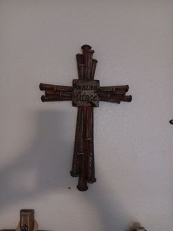 Amazing Grace Nail Cross Wall Decor
