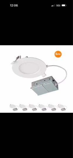 ETI LIGHTING  TradePro 4 in. Canless Selectable CCT LED Recessed Light (6-pack)
