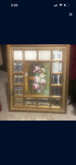 GORGEOUS MIRROR WITH OIL PAINTING