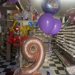 Number Balloon With Stand And Balloon Bouquet Party Fiesta 