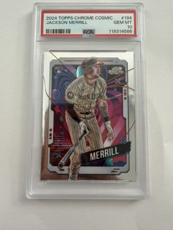 2024 Topps Chrome Cosmic Jackson Merrill Psa 10 Padres