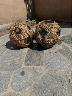 Decorative Glass and Rope Balls