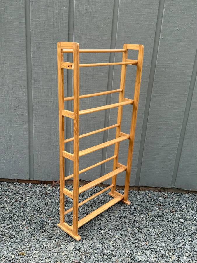 CD DVD Shoes Wooden Rack Stand Organizer