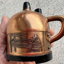 Vintage 1985 Dong-Il 30th Anniversary Gas Lighter by Deung Jan – Copper Kettle Design – Made in Korea