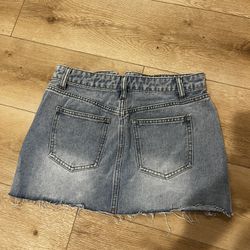 SHEIN- denim mini skirt size XS