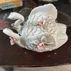 Double Swan Trinket Box